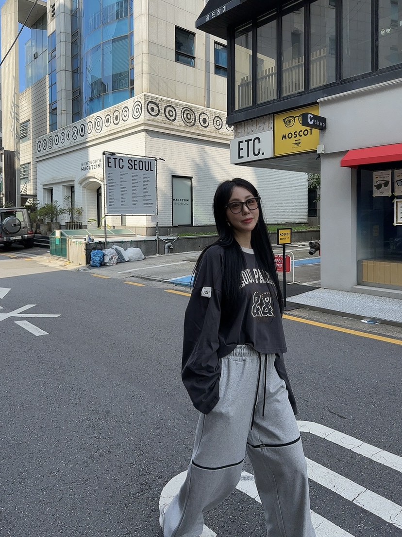 PALETTE韓國直郵東大門實拍女裝新款時尚休閑真品長袖T恤短款PALETTE長袖T恤
