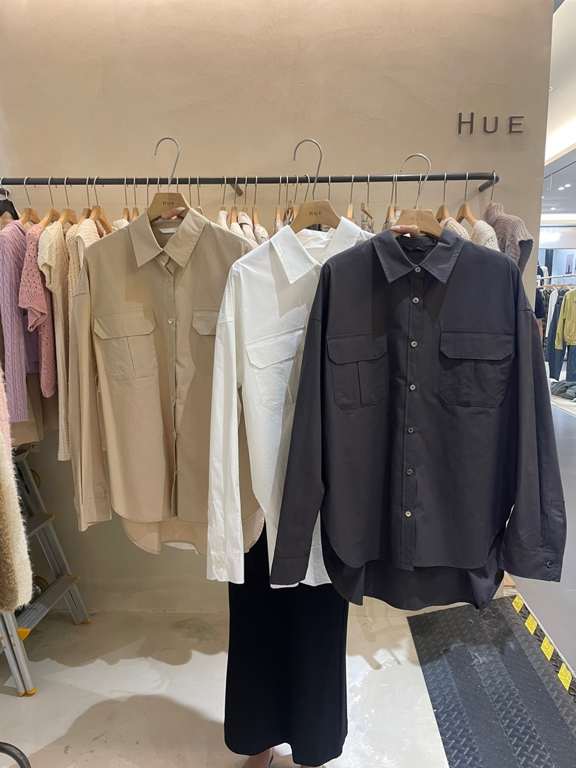 HUE韓國直郵女裝新品熱賣人氣推薦真品休閑職業24秋冬襯衫蕾絲衫ERIA/HUE襯衫/蕾絲衫