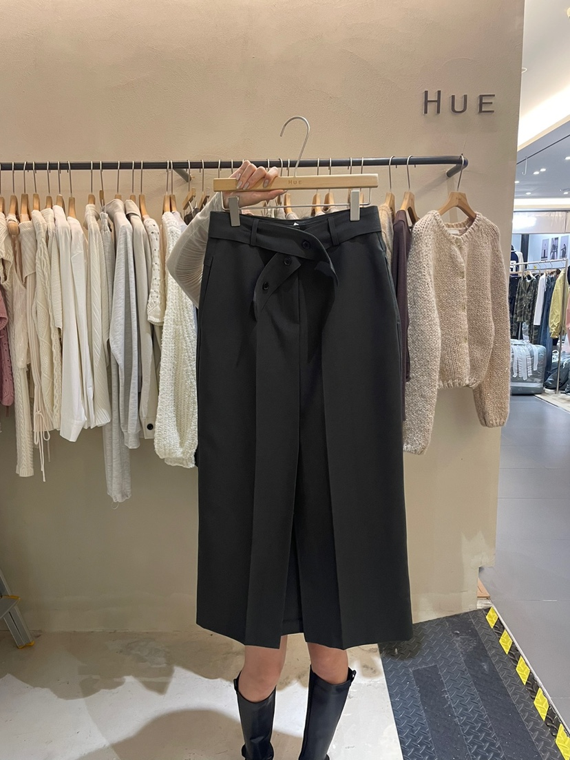 HUE韓國代購女裝新款熱賣時尚人氣休閑職業真品推薦長裙含腰繩ERIA/HUE長裙圖色2