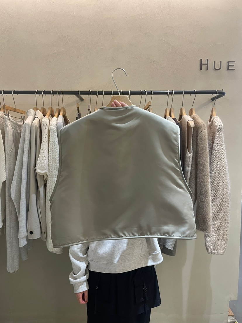 HUE韓國直郵東大門實拍女裝新品時尚24秋冬馬甲兩面可穿羊毛ERIA/HUE馬甲