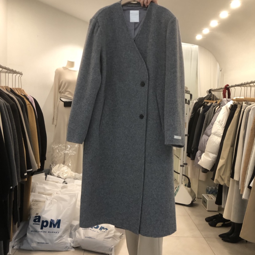 cornerbloom/3rooms韓國直郵東大門實拍女裝新款休閑中長款大衣THE SUIT BAR中長款大衣圖色2