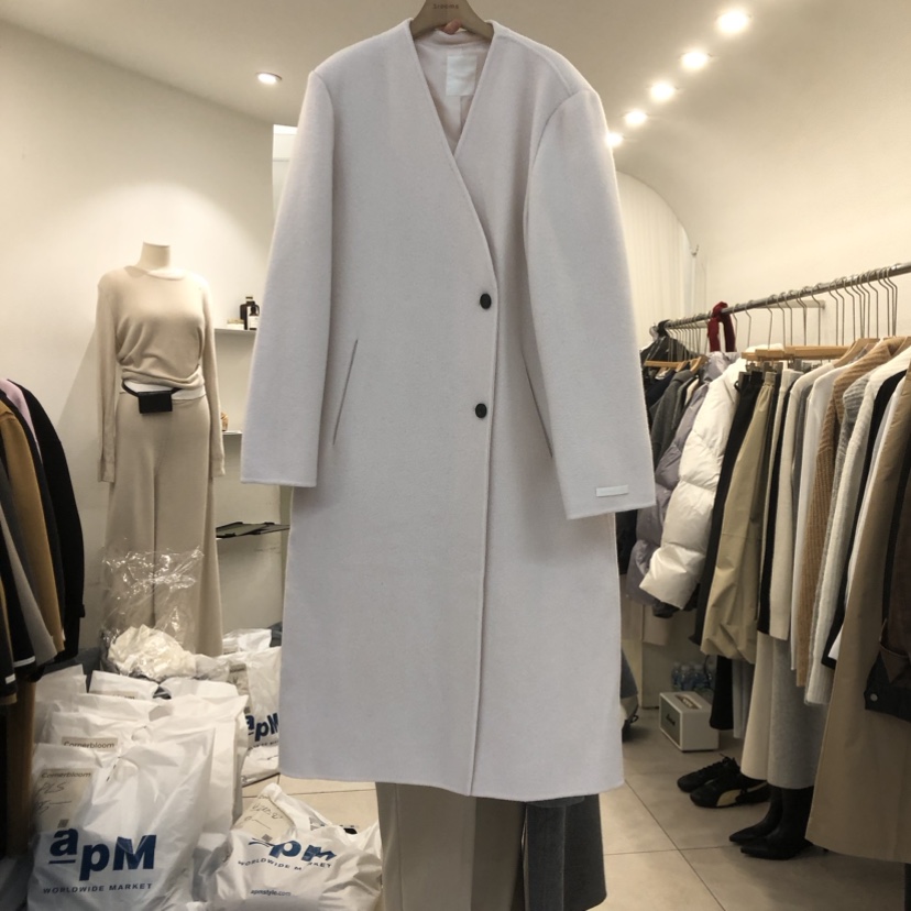 cornerbloom/3rooms韓國直郵東大門實拍女裝新款休閑中長款大衣THE SUIT BAR中長款大衣圖色3