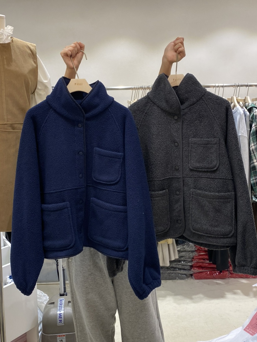 FRILL韓國直郵東大門實拍女裝新品24秋冬時尚休閑人氣衛衣絨FRILL衛衣