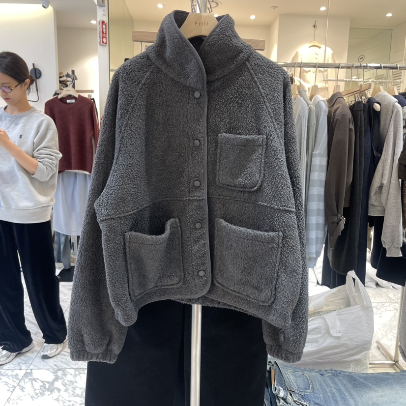 FRILL韓國直郵東大門實拍女裝新品24秋冬時尚休閑人氣衛衣絨FRILL衛衣圖色2
