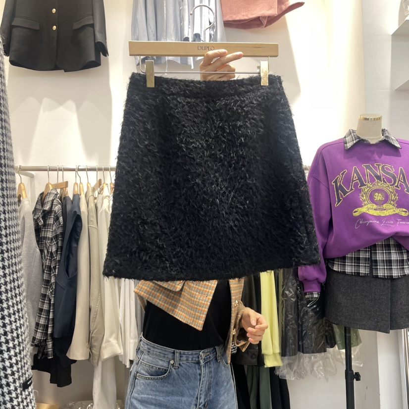 DUPLO直郵韓國代購女裝新款職業24秋冬真品人氣短裙安哥拉ORRD短裙圖色2