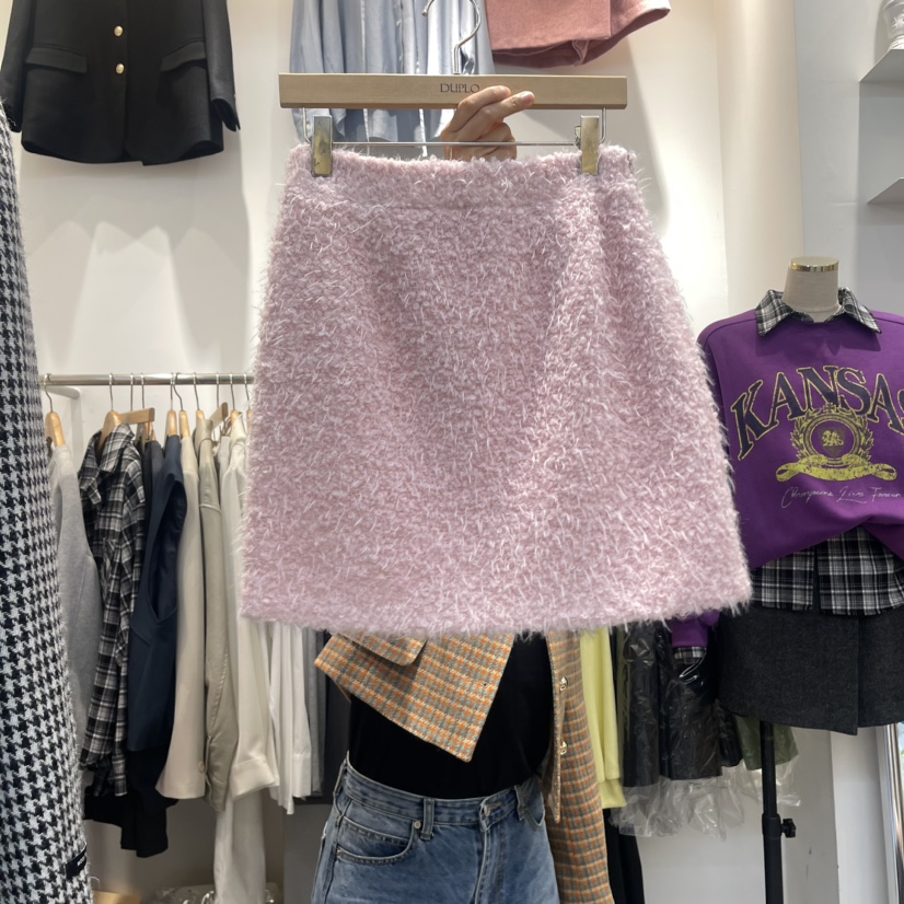 DUPLO直郵韓國代購女裝新款職業24秋冬真品人氣短裙安哥拉ORRD短裙圖色3