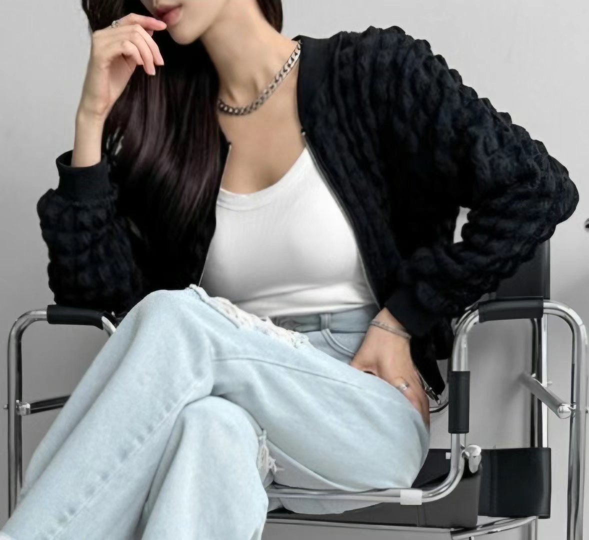 Y.BUTTERFIY韓國直郵女裝新品熱賣時尚真品職業人氣針織衫Y.BUTTERFIY針織衫