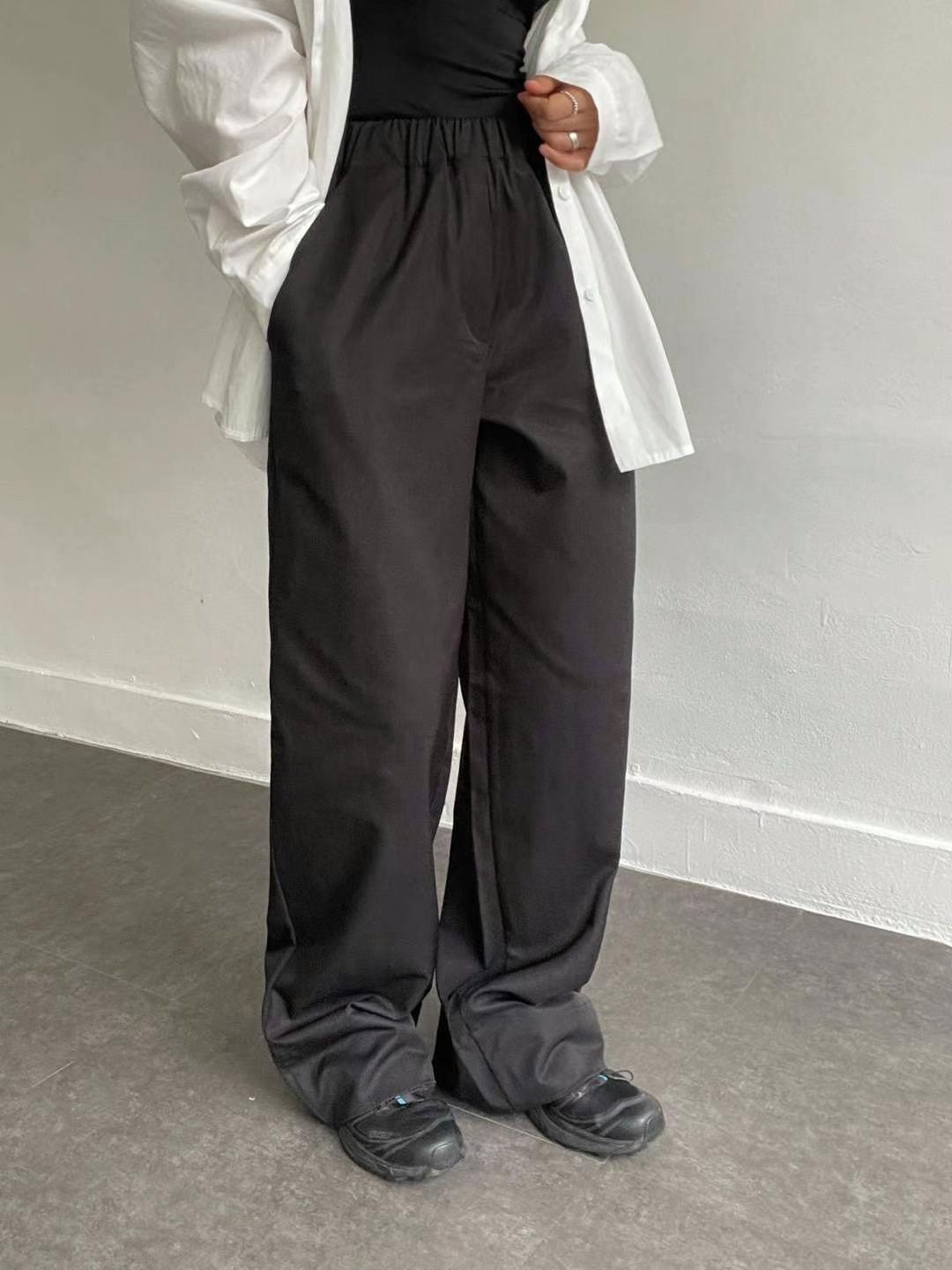 COMO韓國直郵東大門代購女裝新品人氣時尚休閑職業休閑褲綁帶COMO休閑褲圖色2
