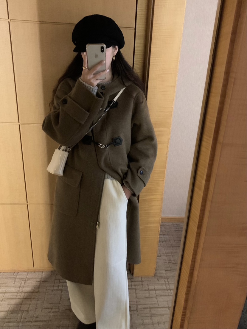 NOTTINGHAM韓國直郵東大門實拍女裝新款推薦真品中長款大衣NOTTINGHAM中長款大衣