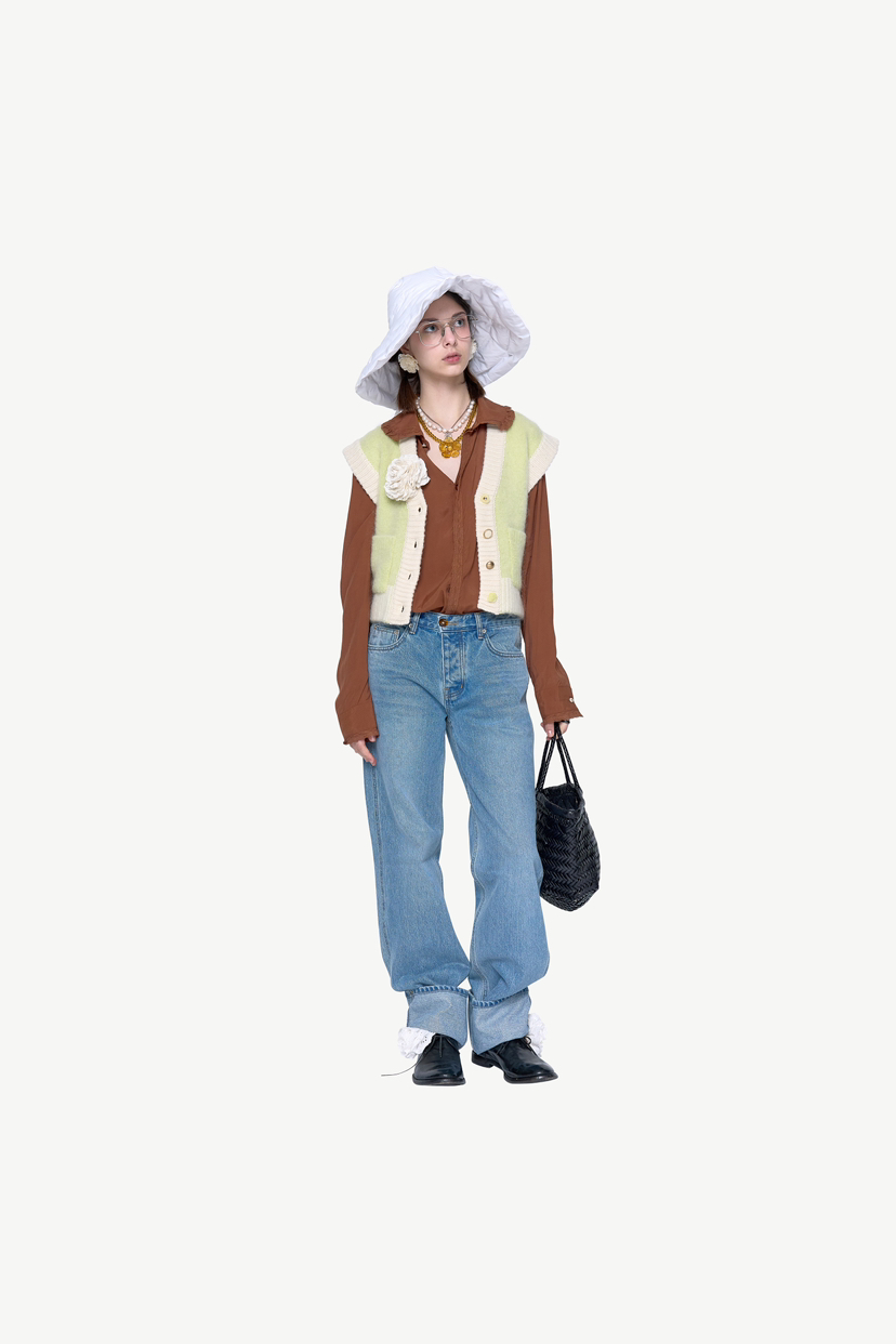 POLAROMO直郵韓國代購女裝新品熱賣職業時尚24秋冬真品馬甲POLAROMO馬甲