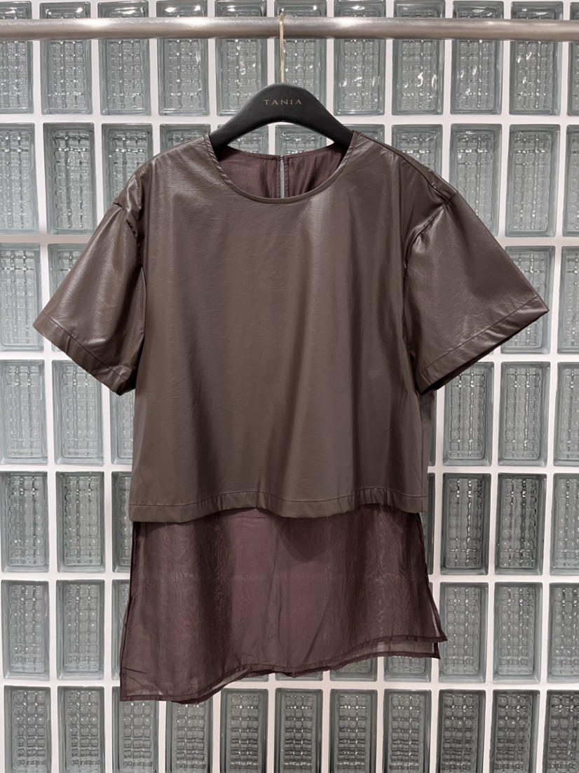 TANIA-Q直郵韓國代購女裝新款職業24秋冬襯衫蕾絲衫皮革TANIA-Q襯衫/蕾絲衫圖色2