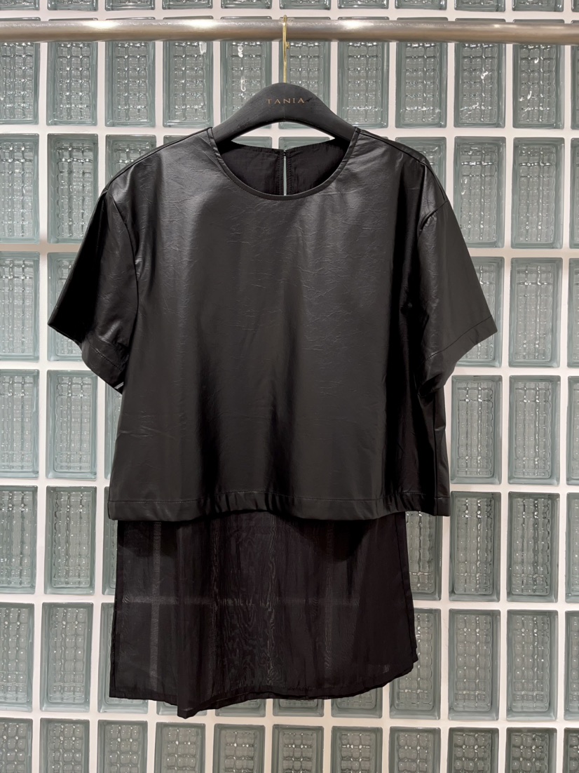 TANIA-Q直郵韓國代購女裝新款職業24秋冬襯衫蕾絲衫皮革TANIA-Q襯衫/蕾絲衫圖色3