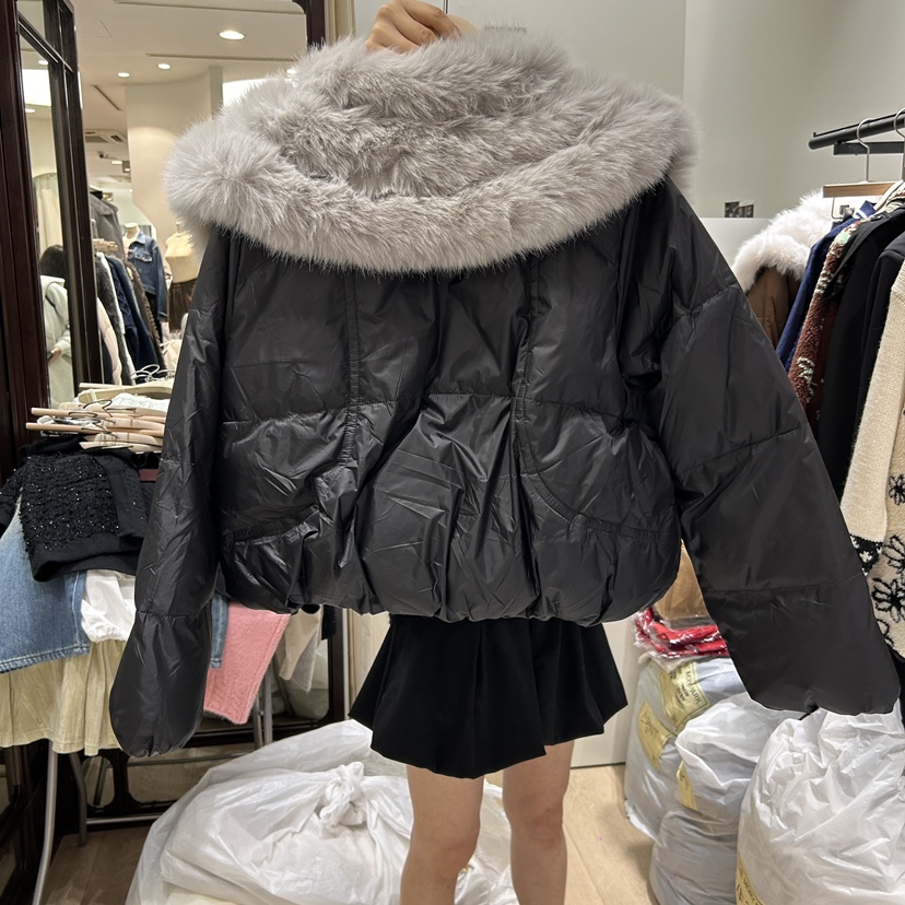 THE MORY PARK直郵韓國代購女裝新款推薦短款棉服填充鵝絨THE MORY PARK短款棉服