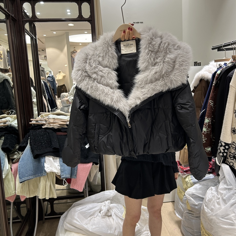 THE MORY PARK直郵韓國代購女裝新款推薦短款棉服填充鵝絨THE MORY PARK短款棉服圖色2