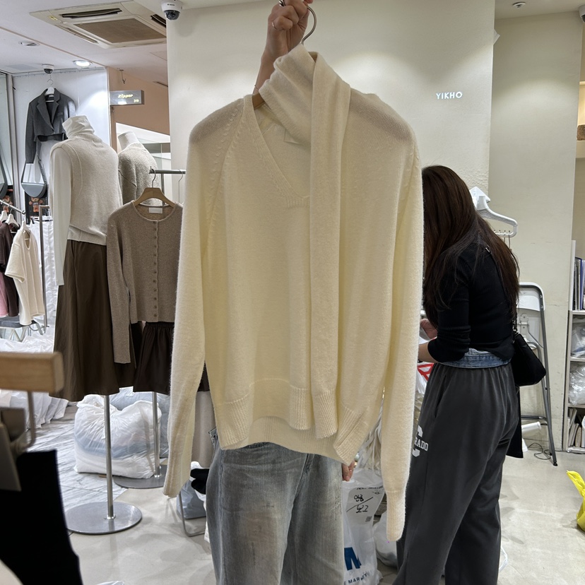 YIKHO STYLE直郵韓國代購女裝新品人氣推薦熱賣休閑針織衫YIKHO STYLE針織衫圖色2