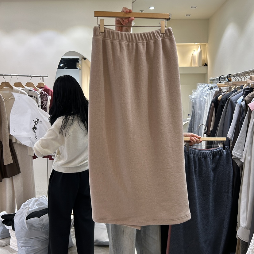 YIKHO STYLE直郵韓國代購女裝新品熱賣24秋冬休閑真品長裙YIKHO STYLE長裙圖色3