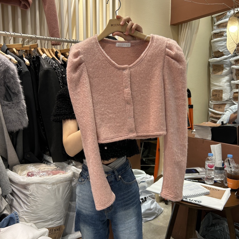 MIENNE韓國直郵東大門實拍女裝新品熱賣人氣時尚針織衫開衫MIENNE針織衫圖色2