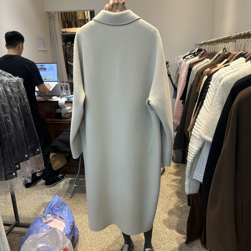 SONO de Soul韓國直郵東大門實拍女裝新品休閑中長款大衣手工SONO de Soul中長款大衣