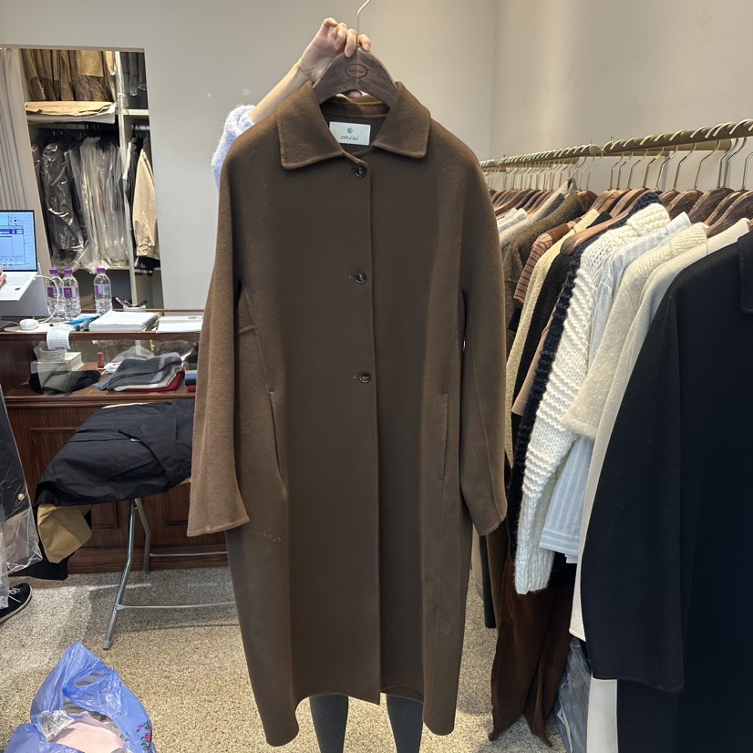 SONO de Soul韓國直郵東大門實拍女裝新品休閑中長款大衣手工SONO de Soul中長款大衣圖色2