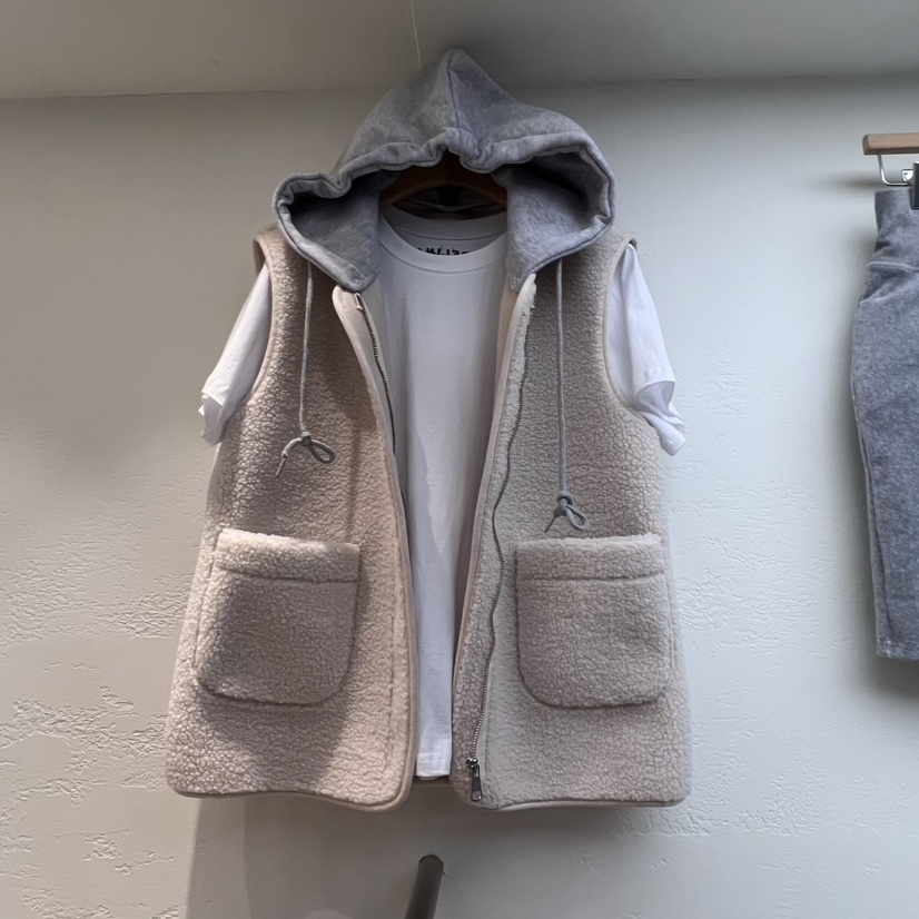 CELI-533-NA直郵韓國代購女裝新款職業時尚24秋冬馬甲連帽CELI_NA馬甲圖色1