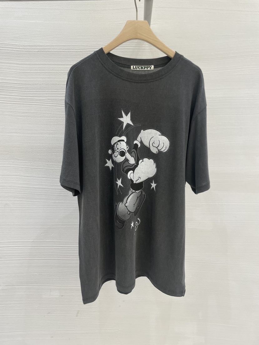 LUCKPPY韓國直郵東大門代購女裝新品真品人氣24秋冬時尚T恤LUCKPPYT恤圖色2