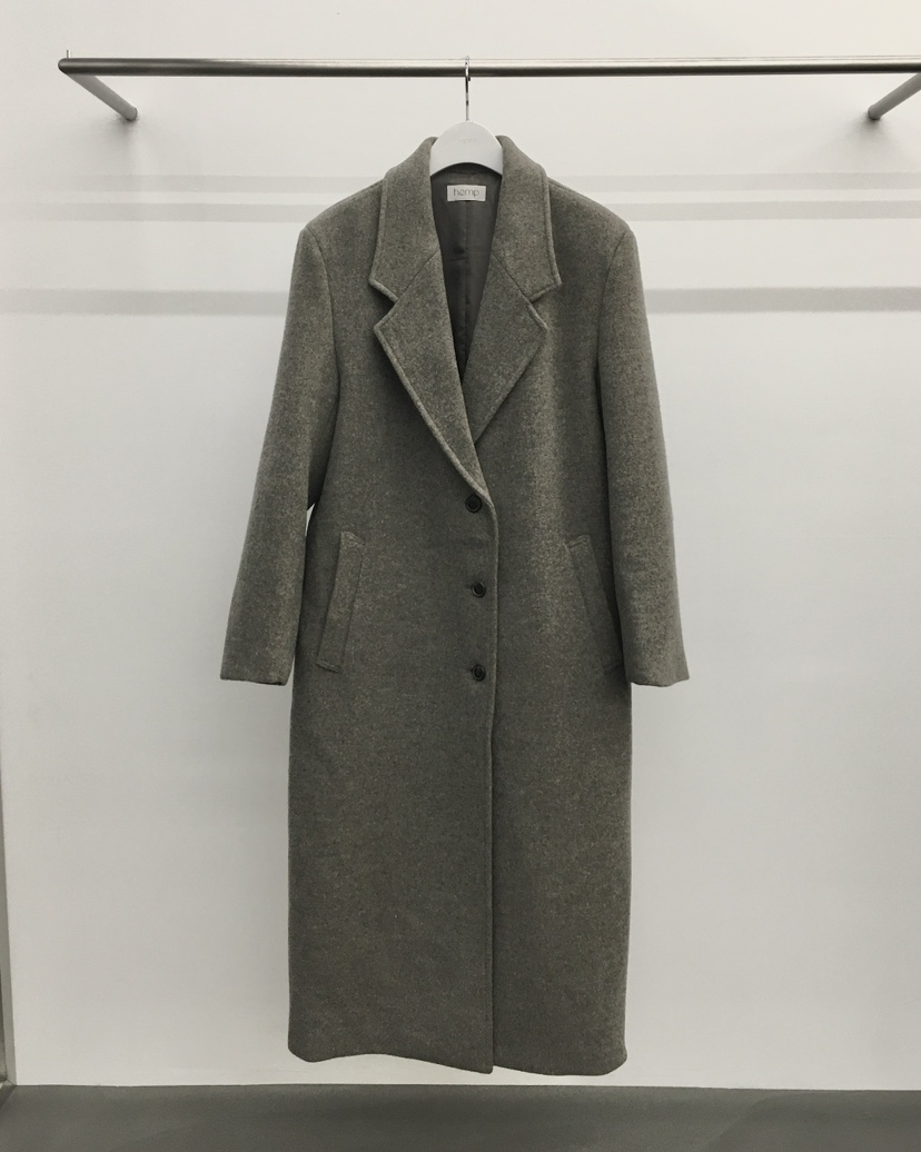 hemp韓國直郵女裝新款休閑推薦人氣職業時尚24秋冬中長款大衣hemp中長款大衣圖色1