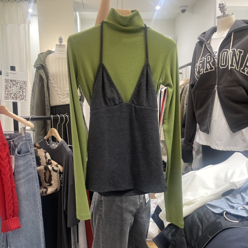 UNCOVER韓國直郵東大門代購女裝新品職業吊帶背心不含內搭安哥拉UNCOVER吊帶/背心圖色2