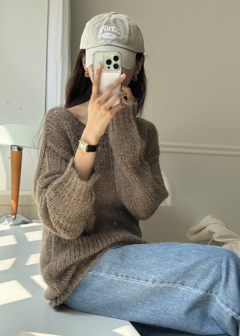 TIZZI韓國直郵東大門實拍女裝新品24秋冬真品人氣休閑針織衫TIZZI針織衫