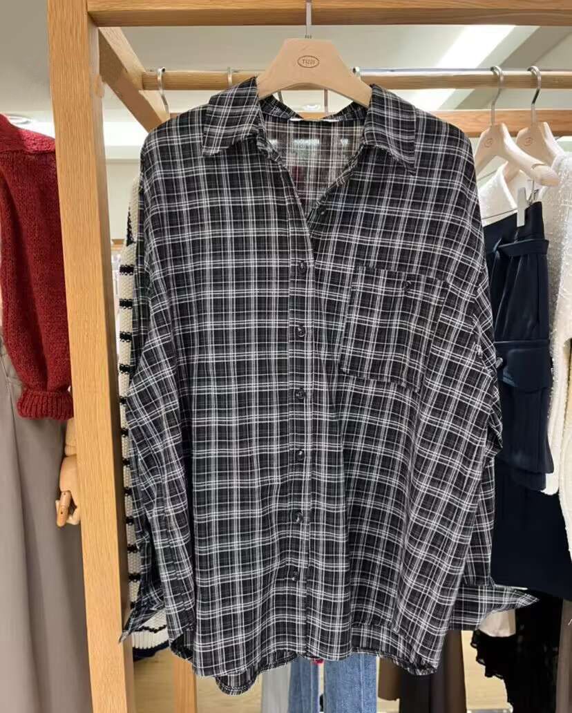 TIZZI韓國直郵東大門代購女裝新品人氣真品24秋冬襯衫蕾絲衫TIZZI襯衫/蕾絲衫圖色2