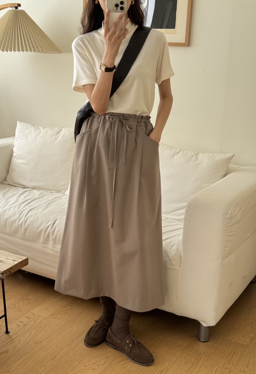 TIZZI韓國直郵東大門代購女裝新品24秋冬真品推薦職業長裙TIZZI長裙