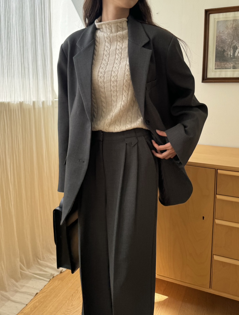 TIZZI韓國直郵東大門代購女裝新款職業時尚休閑人氣24秋冬休閑褲TIZZI休閑褲