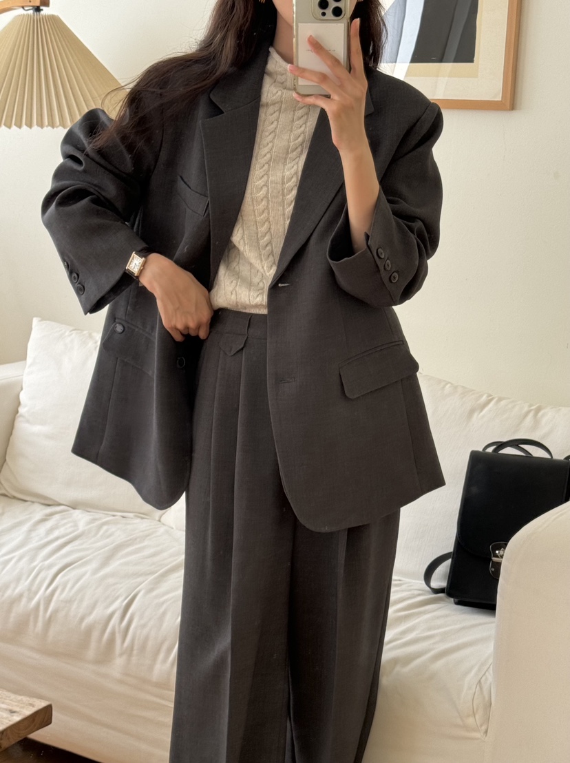 TIZZI韓國直郵東大門代購女裝新款職業時尚休閑人氣24秋冬休閑褲TIZZI休閑褲