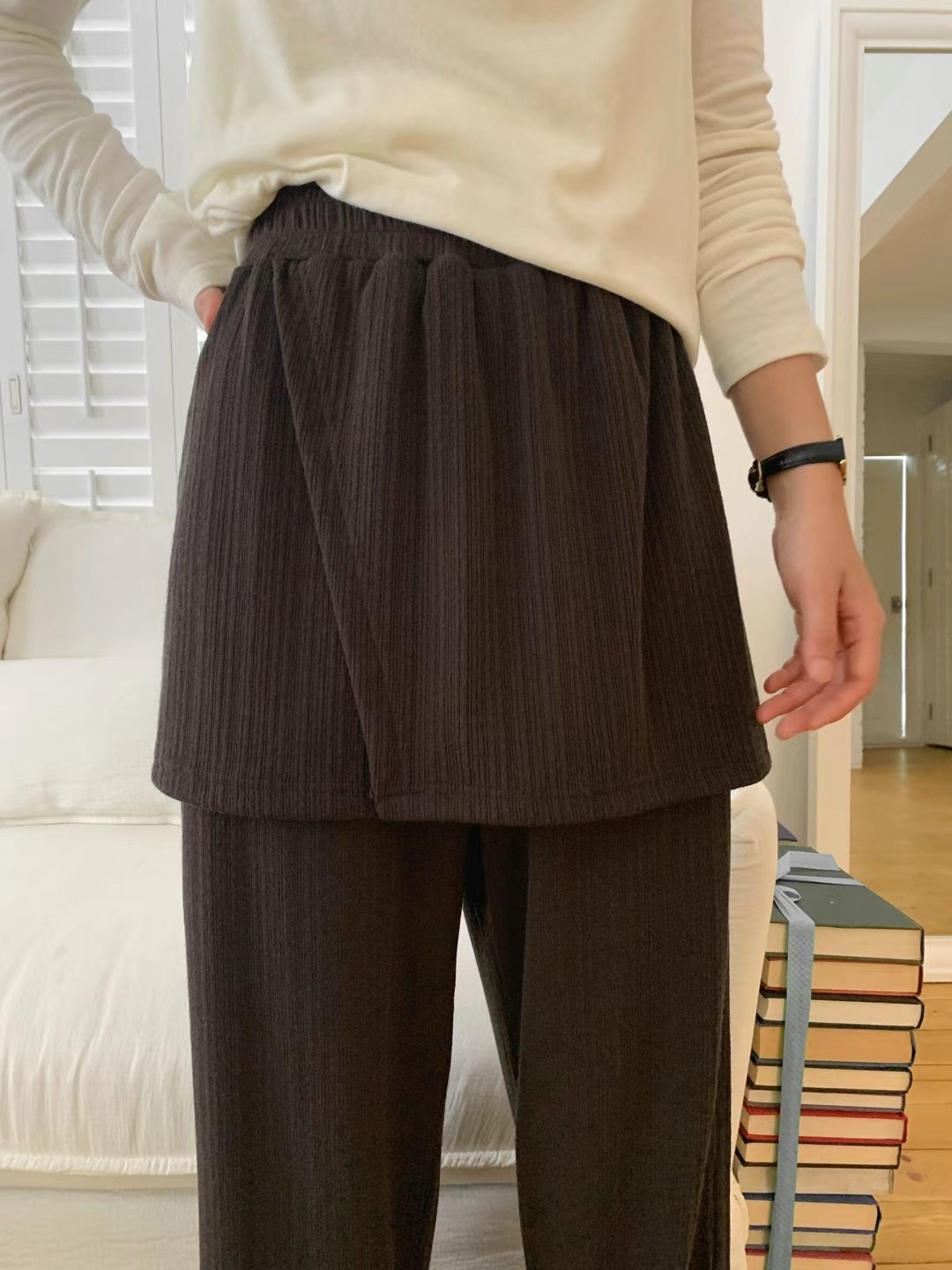 POETE韓國直郵東大門代購女裝新款休閑時尚24秋冬熱賣裙褲POETE裙褲