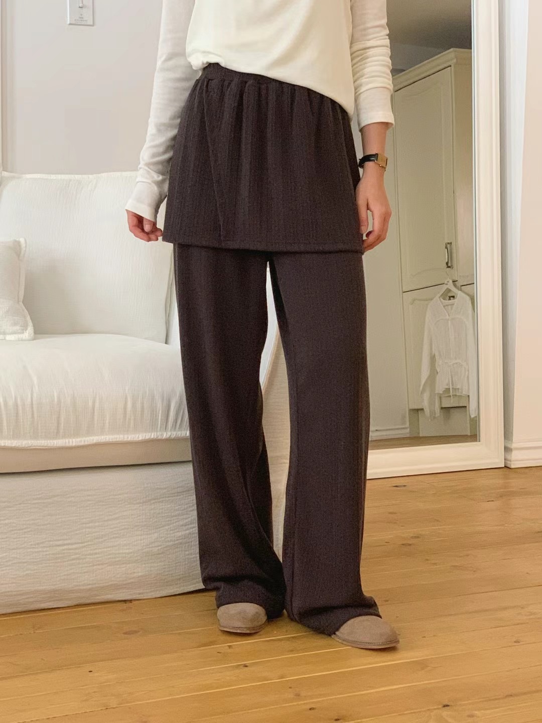 POETE韓國直郵東大門代購女裝新款休閑時尚24秋冬熱賣裙褲POETE裙褲圖色2