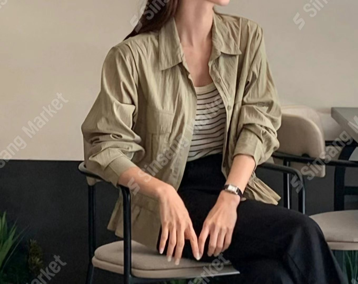 Y.BUTTERFIY直郵韓國代購女裝新品24秋冬推薦襯衫蕾絲衫Y.BUTTERFIY襯衫/蕾絲衫圖色2