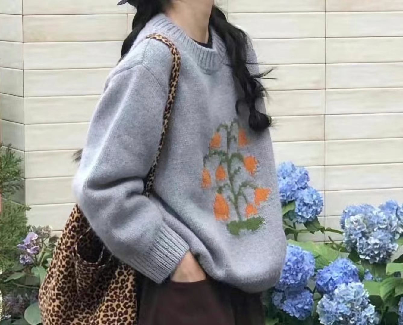 Y.BUTTERFIY直郵韓國代購女裝新品熱賣人氣休閑時尚針織衫Y.BUTTERFIY針織衫