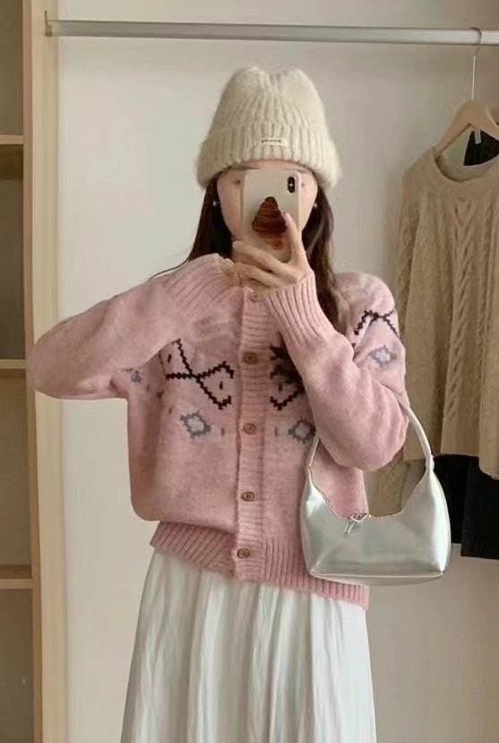 Y.BUTTERFIY韓國直郵東大門代購女裝新款熱賣24秋冬針織衫開衫Y.BUTTERFIY針織衫圖色2