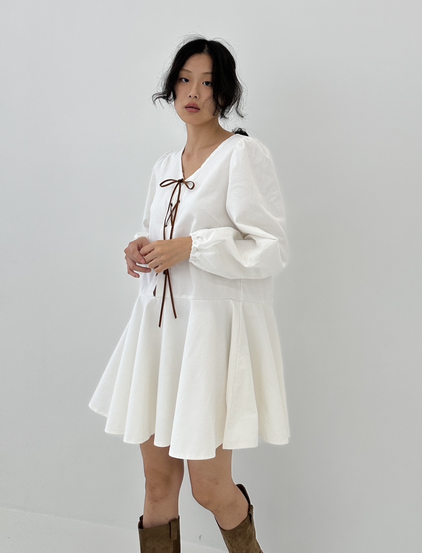 A.VER韓國直郵女裝新品休閑真品24秋冬熱賣時尚連衣裙麂皮A.VER連衣裙