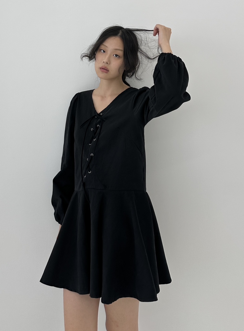 A.VER韓國直郵女裝新品休閑真品24秋冬熱賣時尚連衣裙麂皮A.VER連衣裙