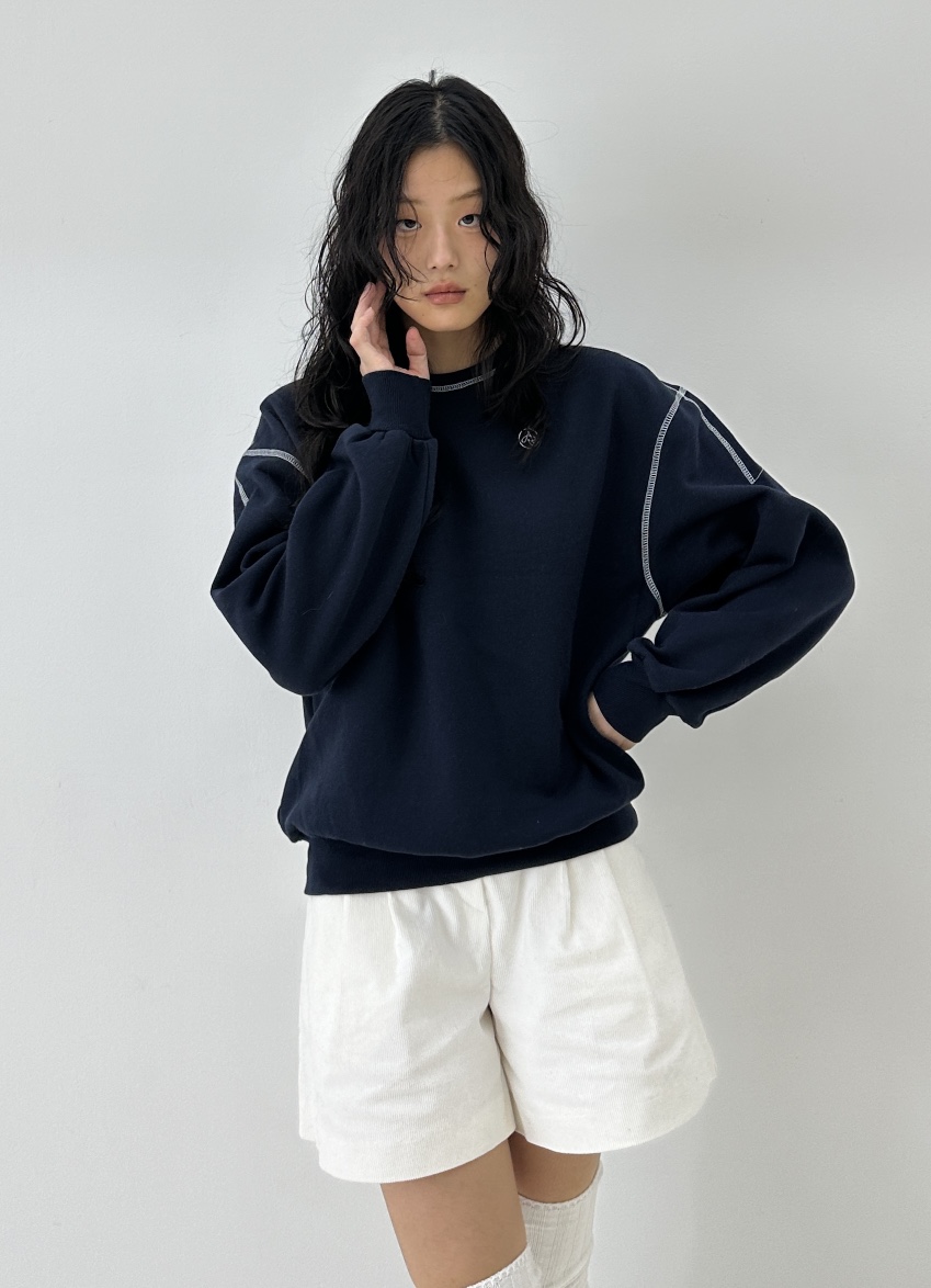 A.VER韓國直郵東大門實拍女裝新品人氣熱賣休閑推薦衛衣刺繡A.VER衛衣