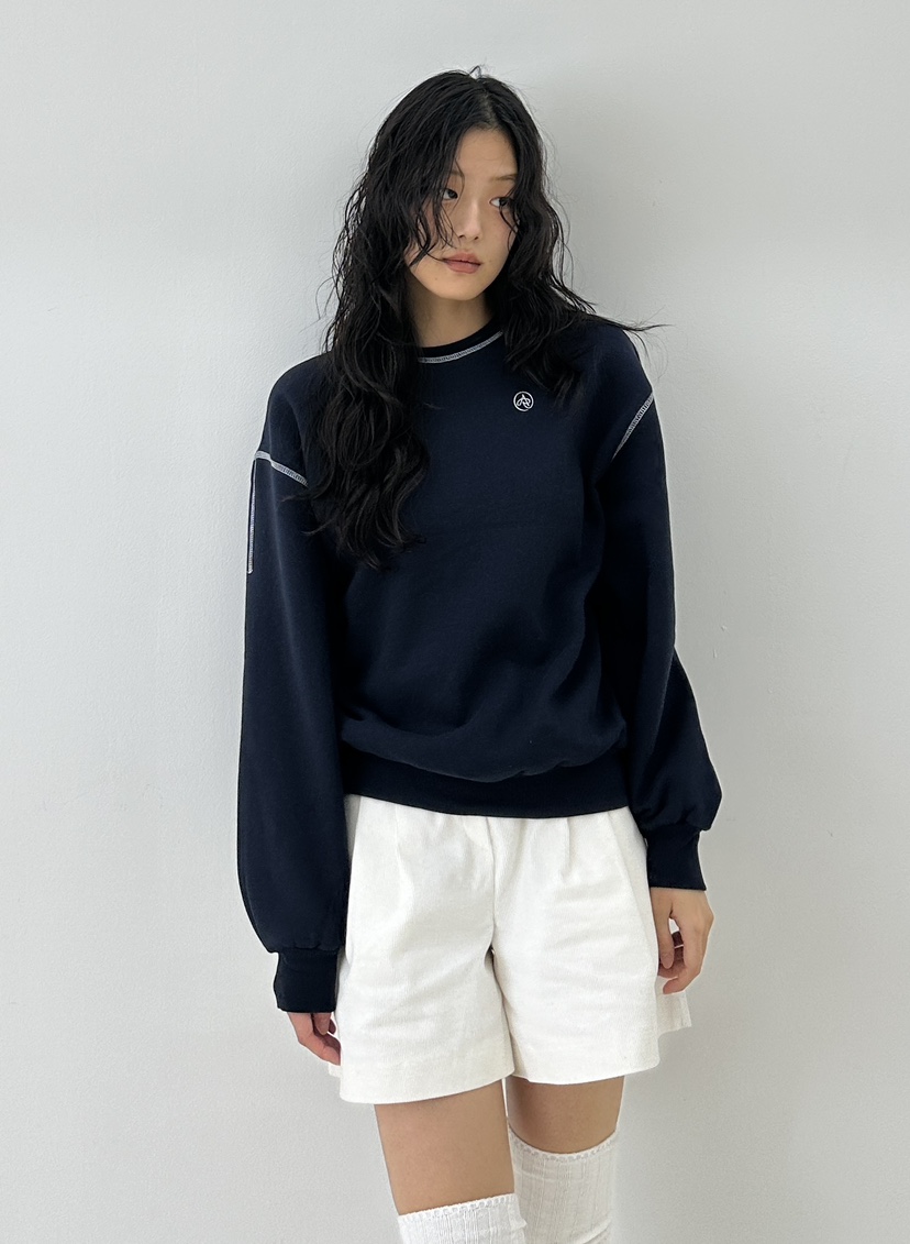 A.VER韓國直郵東大門實拍女裝新品人氣熱賣休閑推薦衛衣刺繡A.VER衛衣