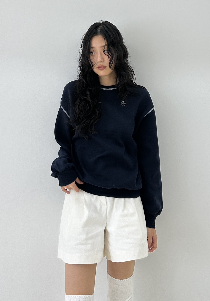 A.VER韓國直郵東大門實拍女裝新品人氣熱賣休閑推薦衛衣刺繡A.VER衛衣