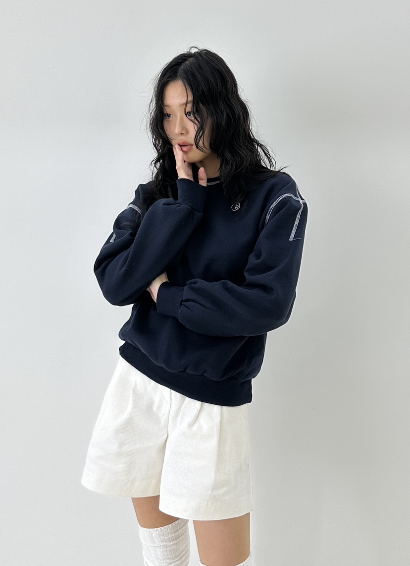 A.VER韓國直郵東大門實拍女裝新品人氣熱賣休閑推薦衛衣刺繡A.VER衛衣