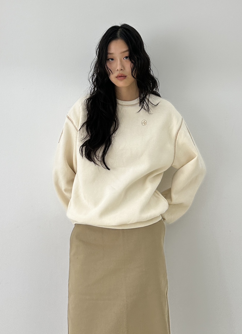 A.VER韓國直郵東大門實拍女裝新品人氣熱賣休閑推薦衛衣刺繡A.VER衛衣圖色3