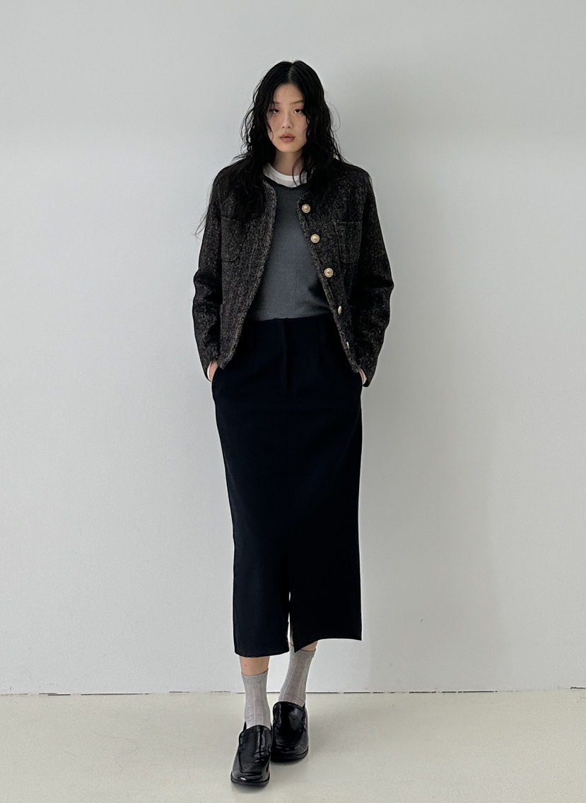 A.VER韓國直郵東大門實拍女裝新款推薦人氣熱賣夾克人字紋A.VER夾克
