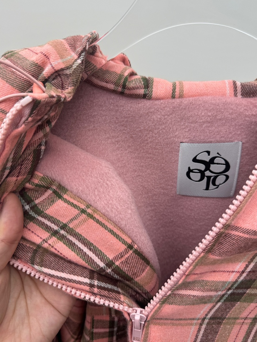 Seolo seoul韓國直郵東大門代購女裝新品推薦夾克抓絨格紋Seolo seoul夾克