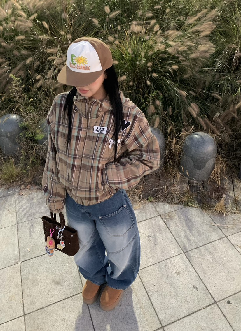 Seolo seoul韓國直郵東大門代購女裝新品推薦夾克抓絨格紋Seolo seoul夾克