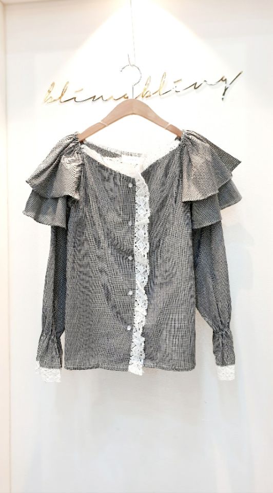BLING BLING韓國直郵東大門代購女裝新品休閑推薦襯衫蕾絲衫BLING BLING-S襯衫/蕾絲衫圖色2