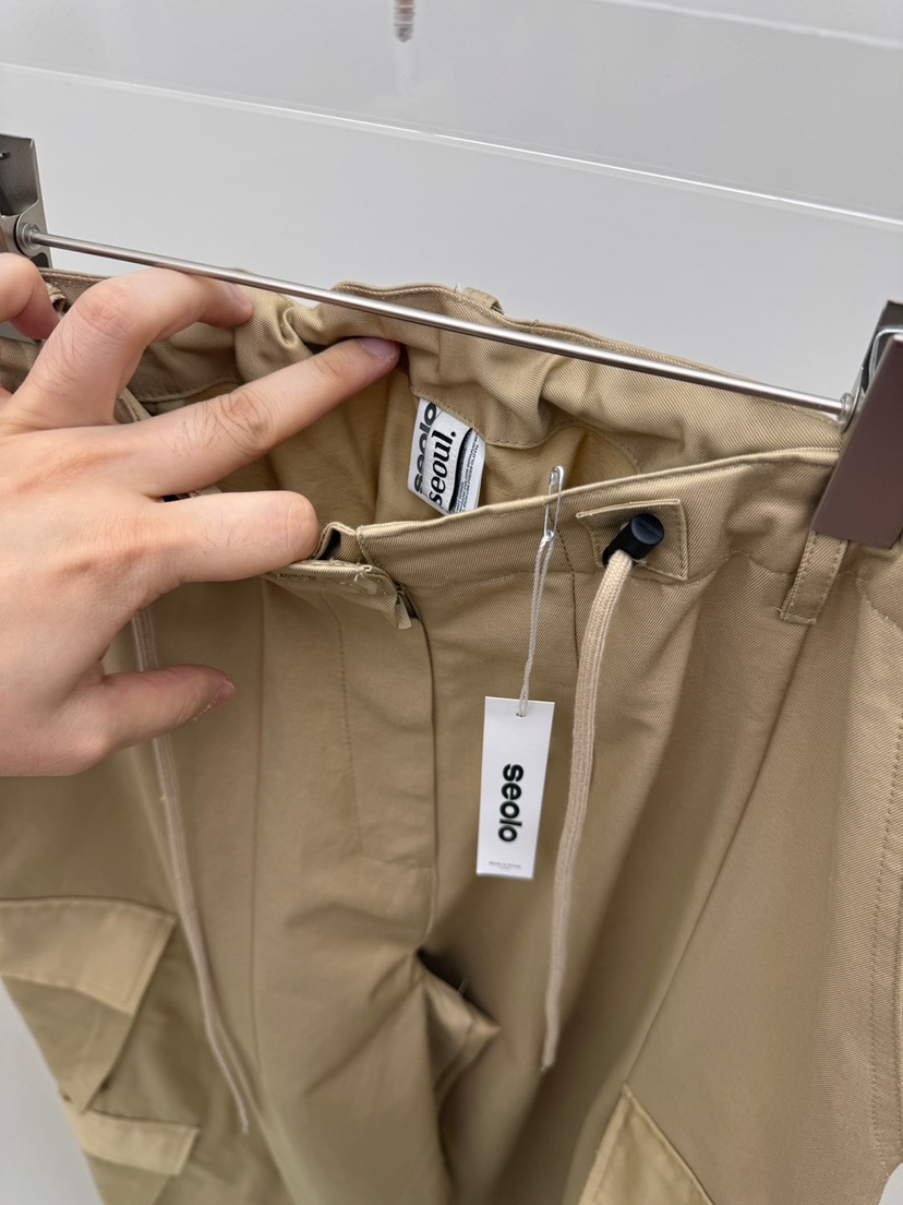 Seolo seoul韓國直郵女裝新品休閑人氣時尚真品休閑褲口袋Seolo seoul休閑褲
