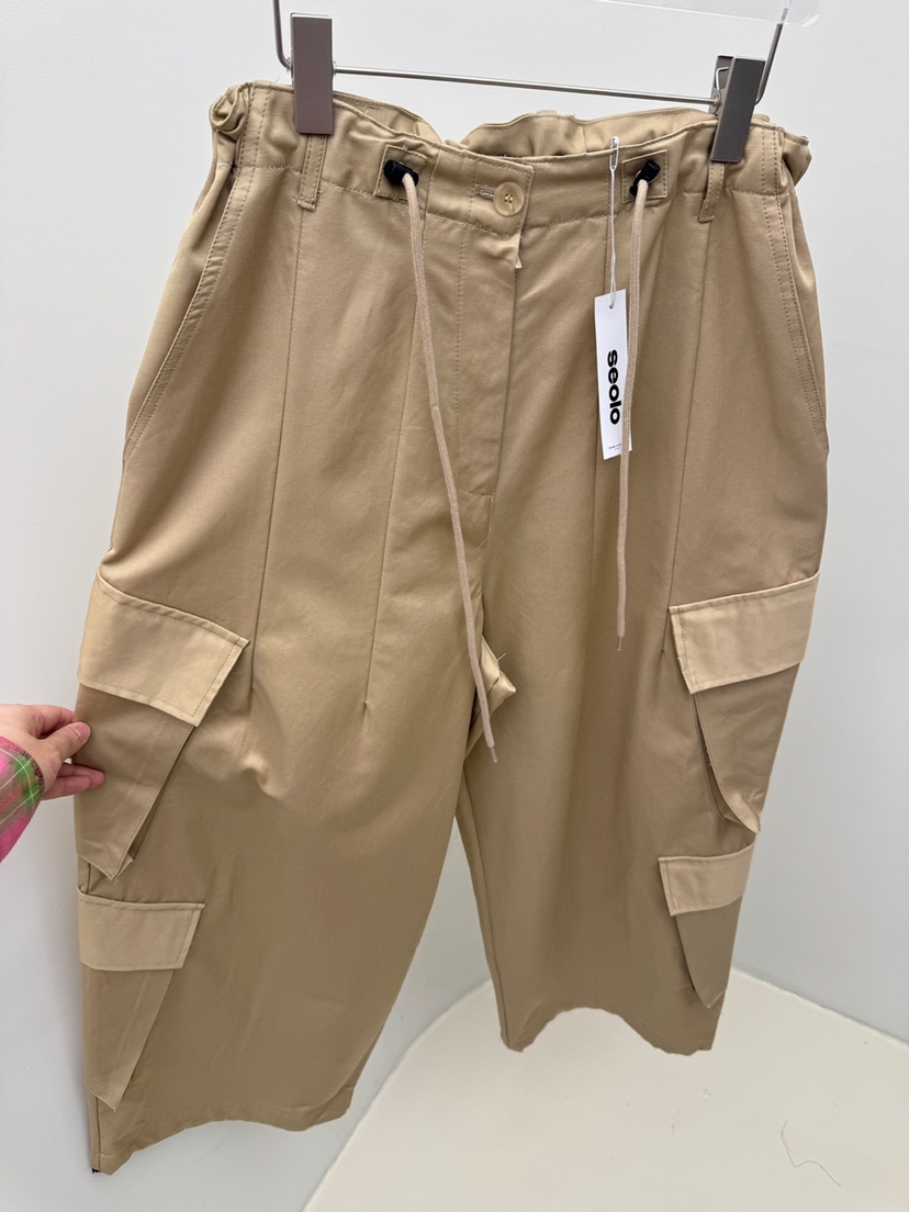 Seolo seoul韓國直郵女裝新品休閑人氣時尚真品休閑褲口袋Seolo seoul休閑褲